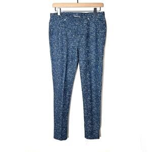 Michael Kors blue speckled elastic waist casual legging pants size medium M B84